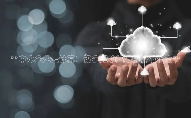 金年会app官方网小米**中小企业云计算：设定成功基准的标准指南**