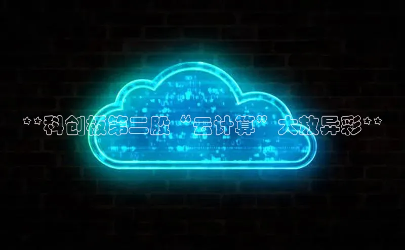 金年汇app官方网站下载安装颐驰 06**科创板第二股“云计算”大放异彩**